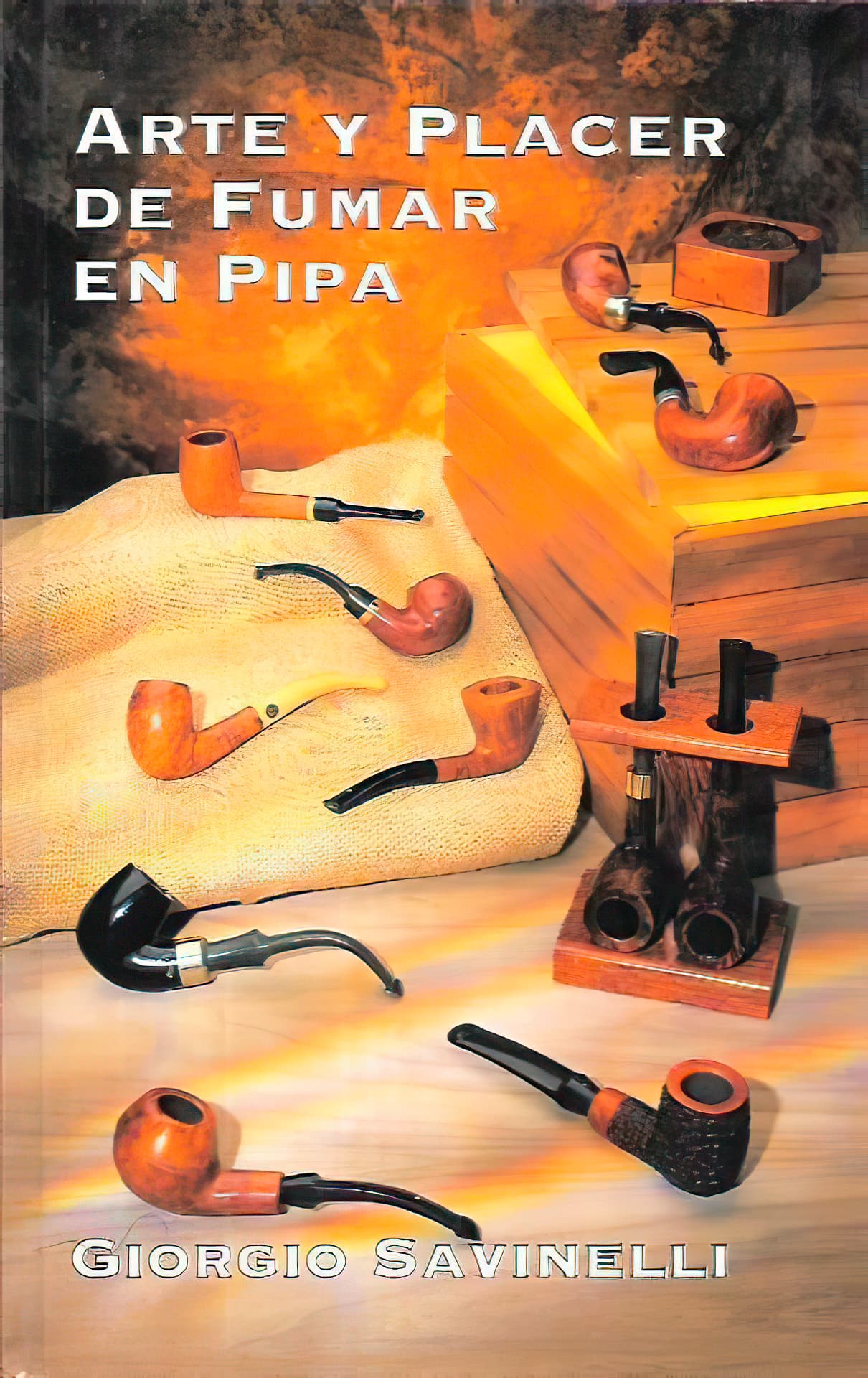 Portada del libro «Arte y Placer de Fumar en Pipa», de Giorgio Savinelli