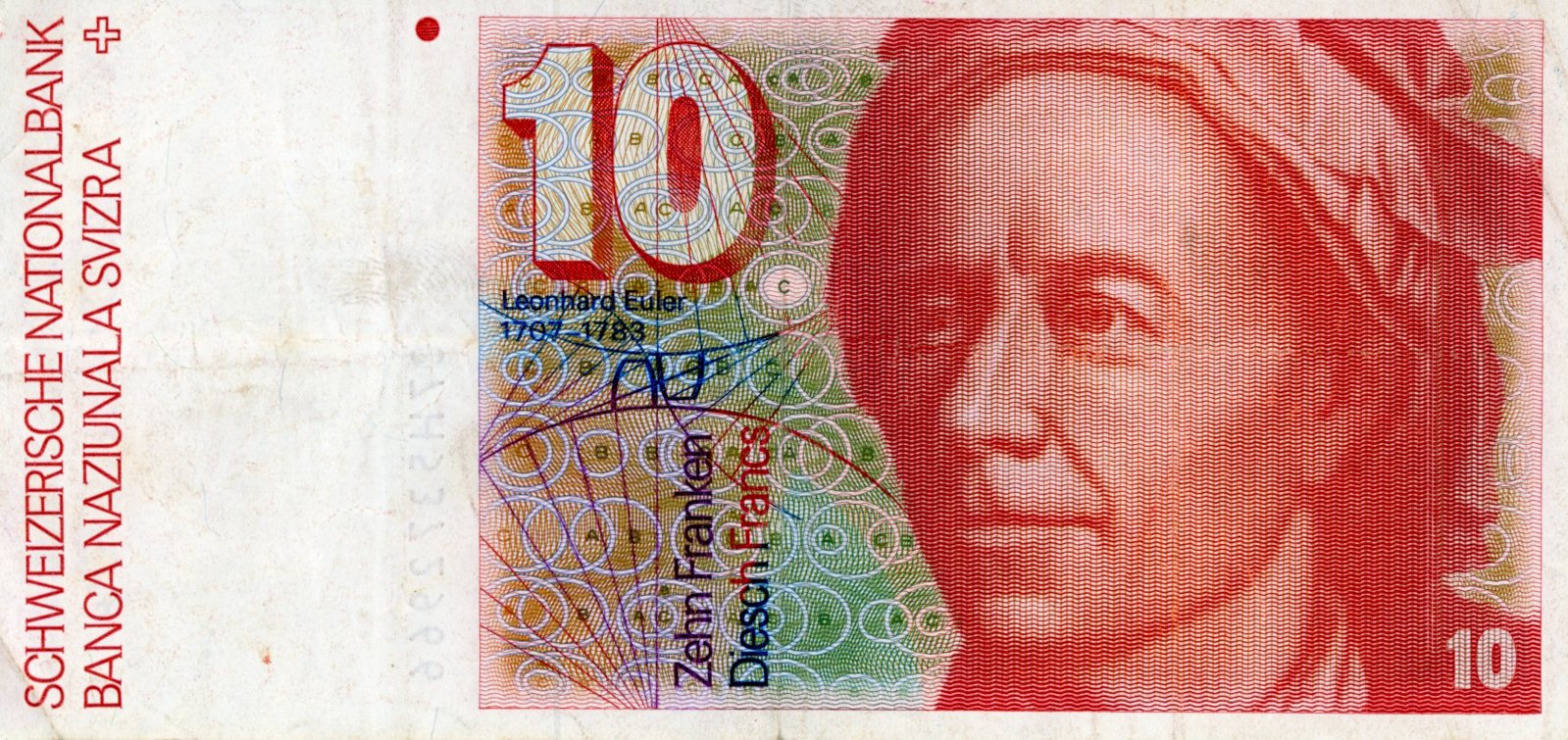 Anverso del billete de 10 francos suizos (sexta serie) (Suiza)