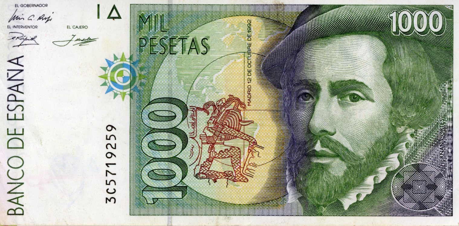 Anverso del billete de 1.000 pesetas (España)