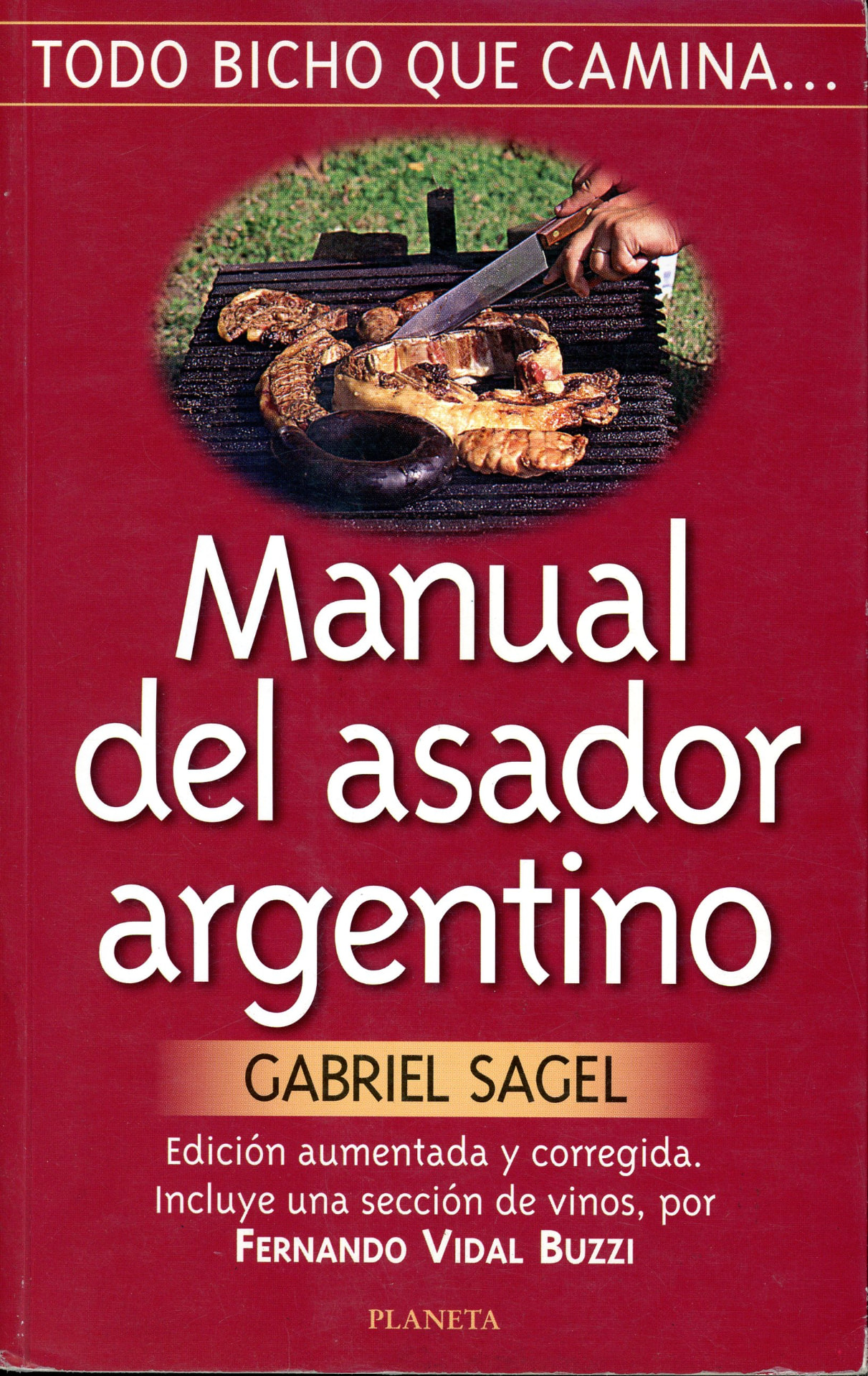 Portada del libro «Manual del asador argentino», de Gabriel Sagel