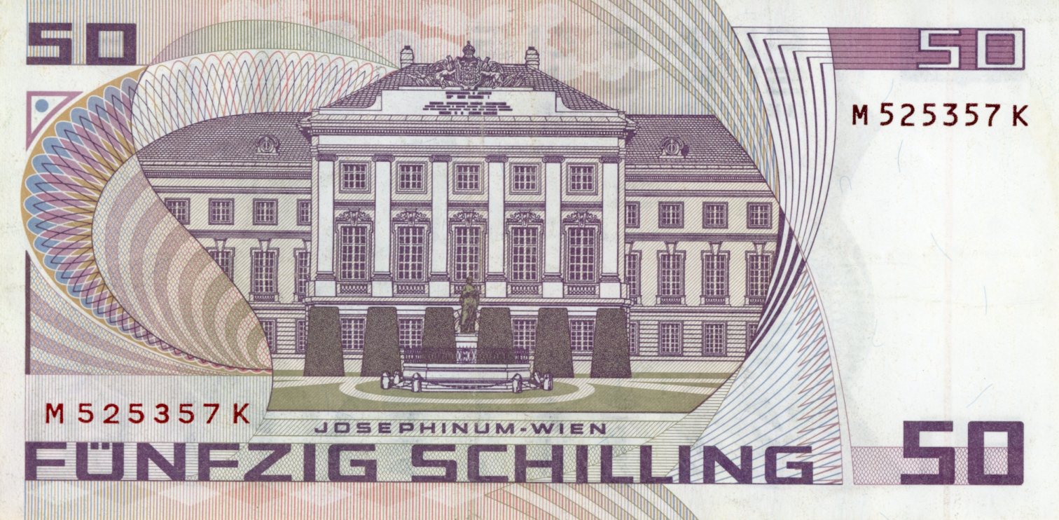 Reverso del billete de 50 chelines (Austria)