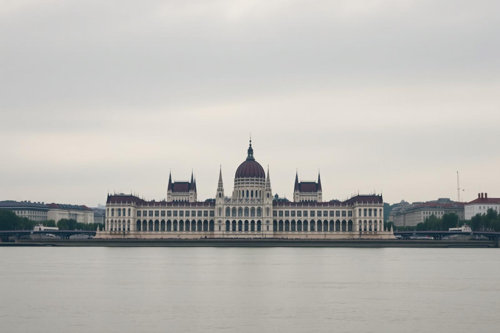Parlamento húngaro visto desde la otra orilla del Danubio